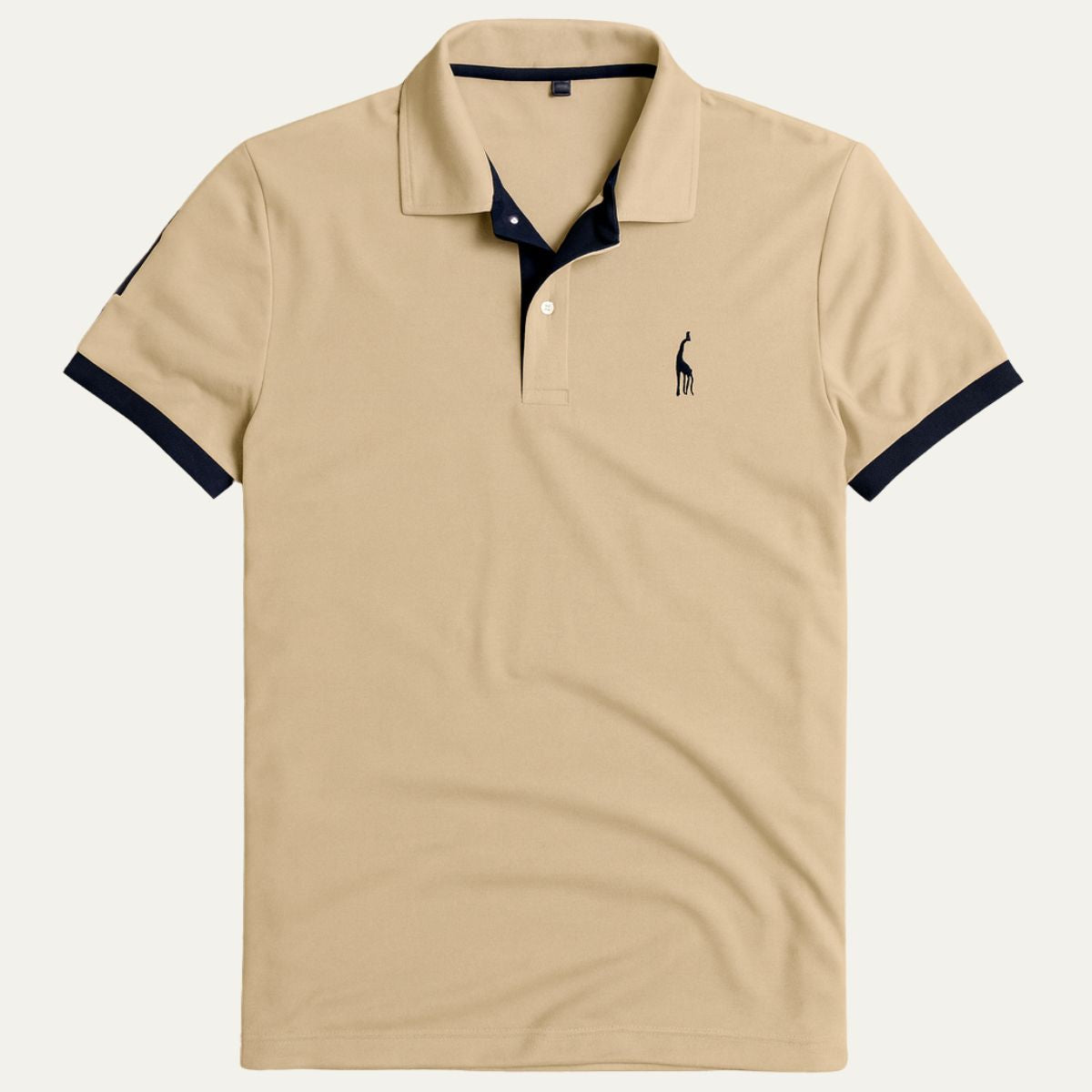 Beau | Men's Polo Shirt Navy Orange Trim