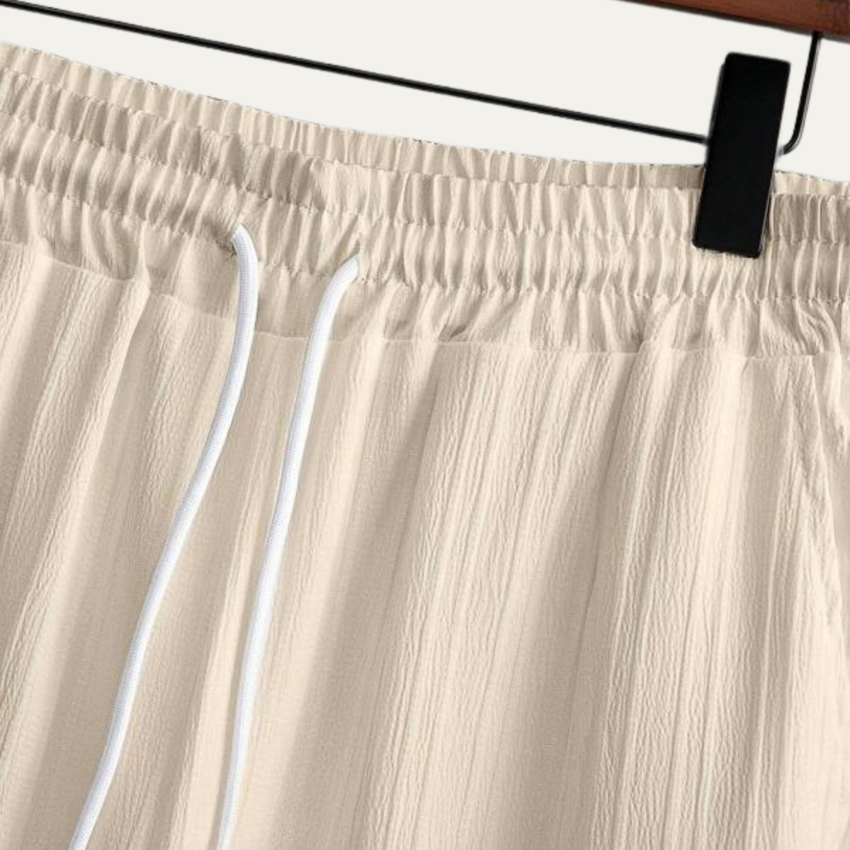 Reid | Men's Linen Set Cream Short Sleeve Shirt And Lounge Pants