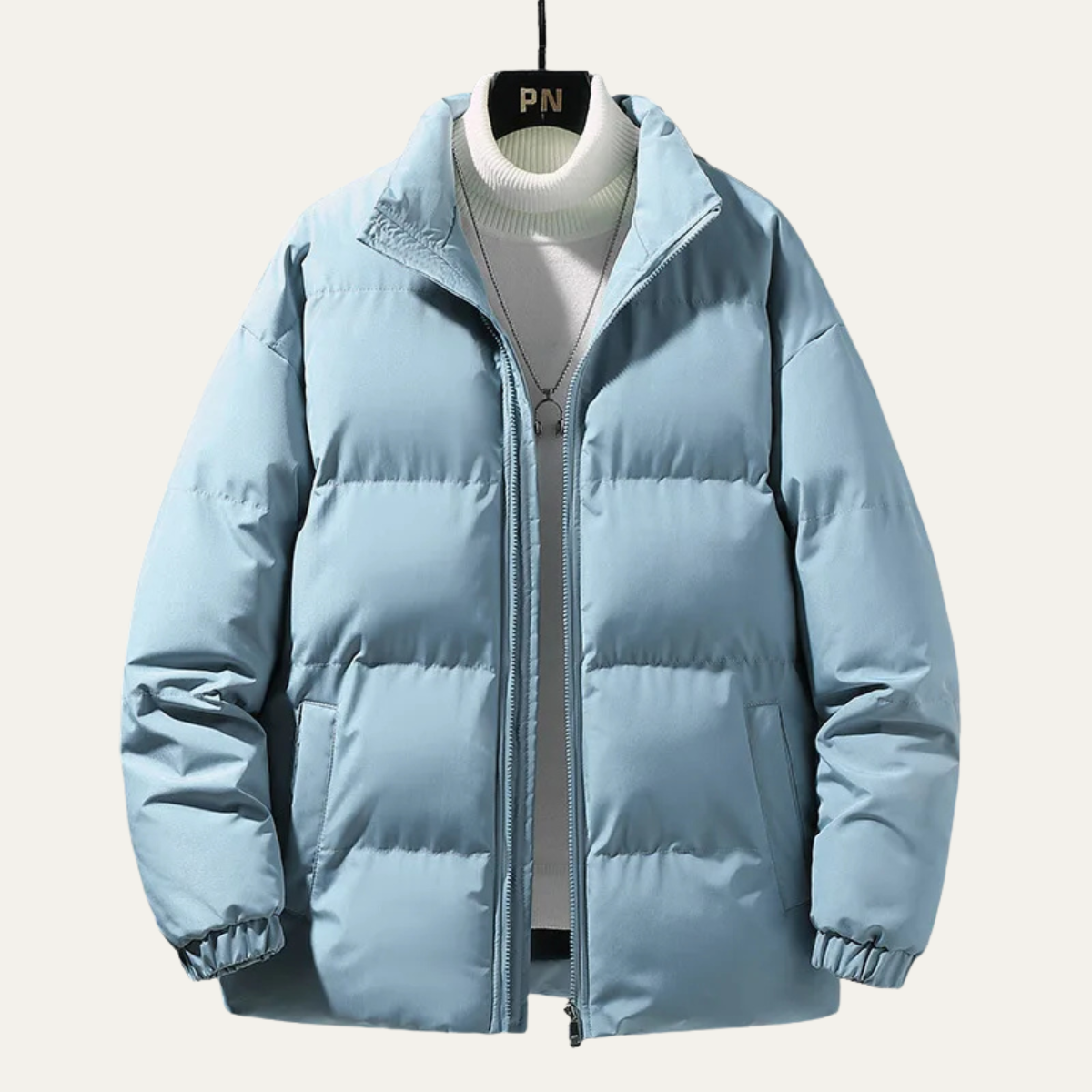 Axel | Men's Puffer Jacket Black Quilted Winter Warm