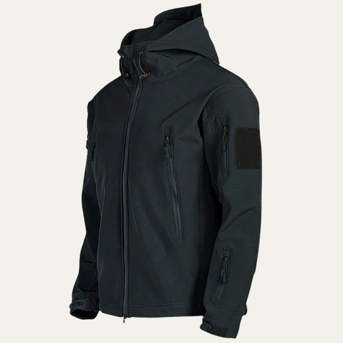 Voss | Men's Waterproof Soft Shell Jacket Olive Green With Hood