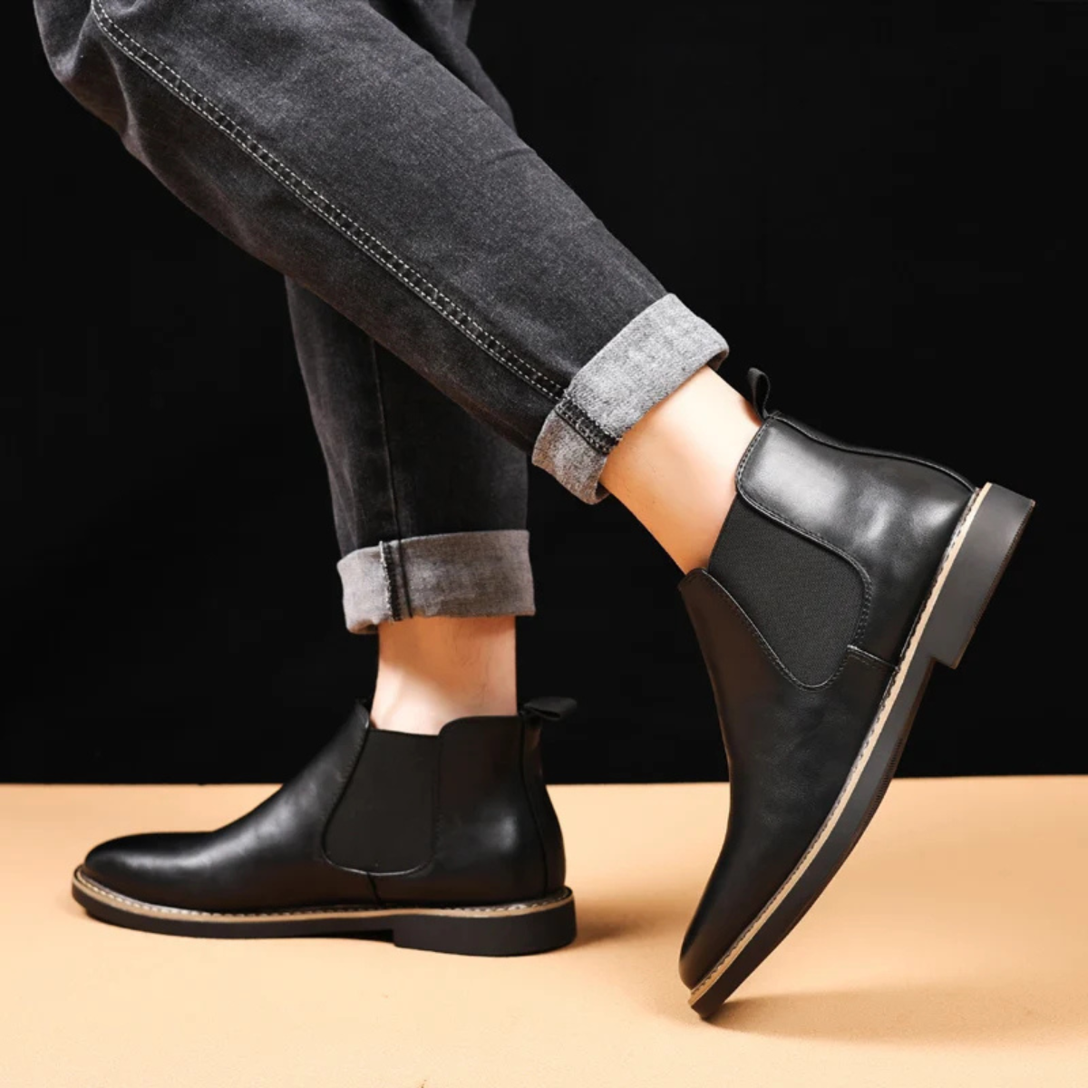 Bram | Men's Casual Leather Chelsea Boot Brown
