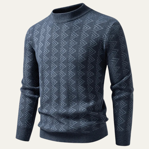 Dama Washington Ash men's geometric pattern crew neck sweater cream - view 2
