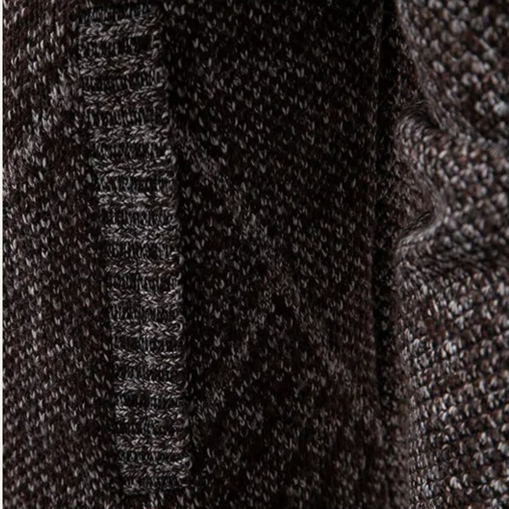 Dama Washington Wyatt men's cable knit cardigan charcoal gray diamond pattern - view 7