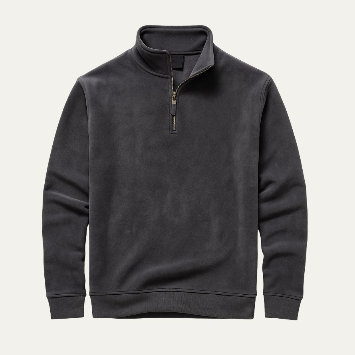 Axel | Men's Quarter Zip Sweater Cream Long Sleeve Mock Neck