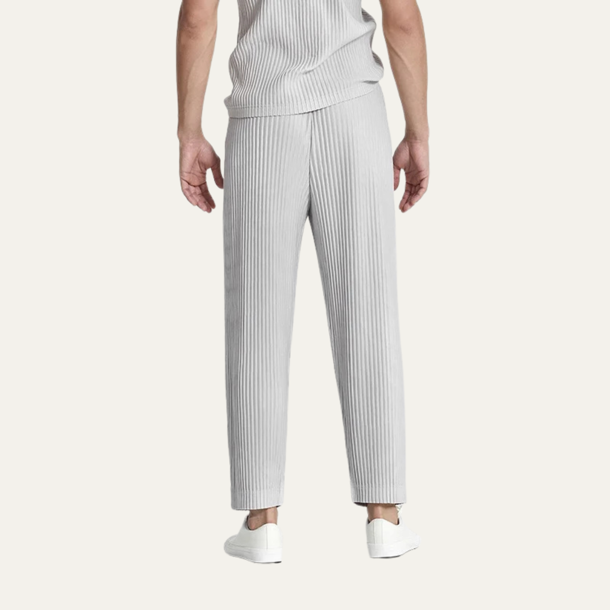 Blake | Men's Relaxed Pleated Pants Cream