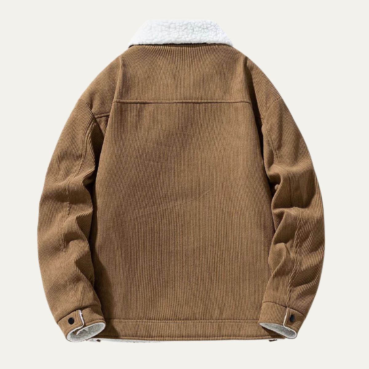 Ash | Men's Corduroy Sherpa Fleece Jacket Cream