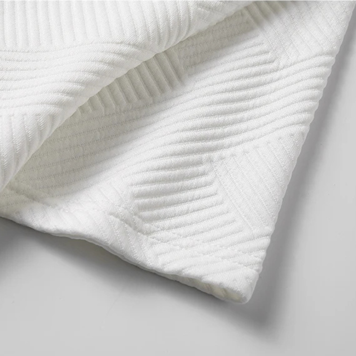 Leon | Men's Sweatsuit White Textured Short Sleeve