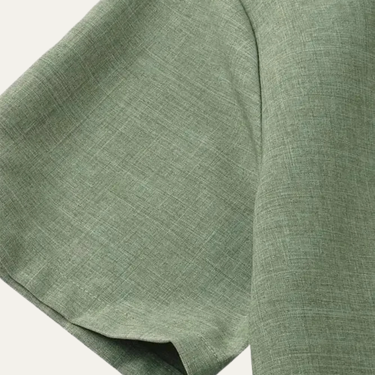 Jasper | Men's Short Sleeve Linen Button Up Shirt Sage Green