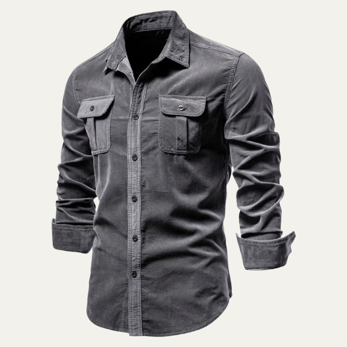 Axel | Men's Denim Shirt Navy Long Sleeve Button Up