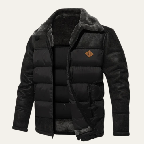Dama Washington Axel men's sherpa quilted puffer jacket brown - view 2