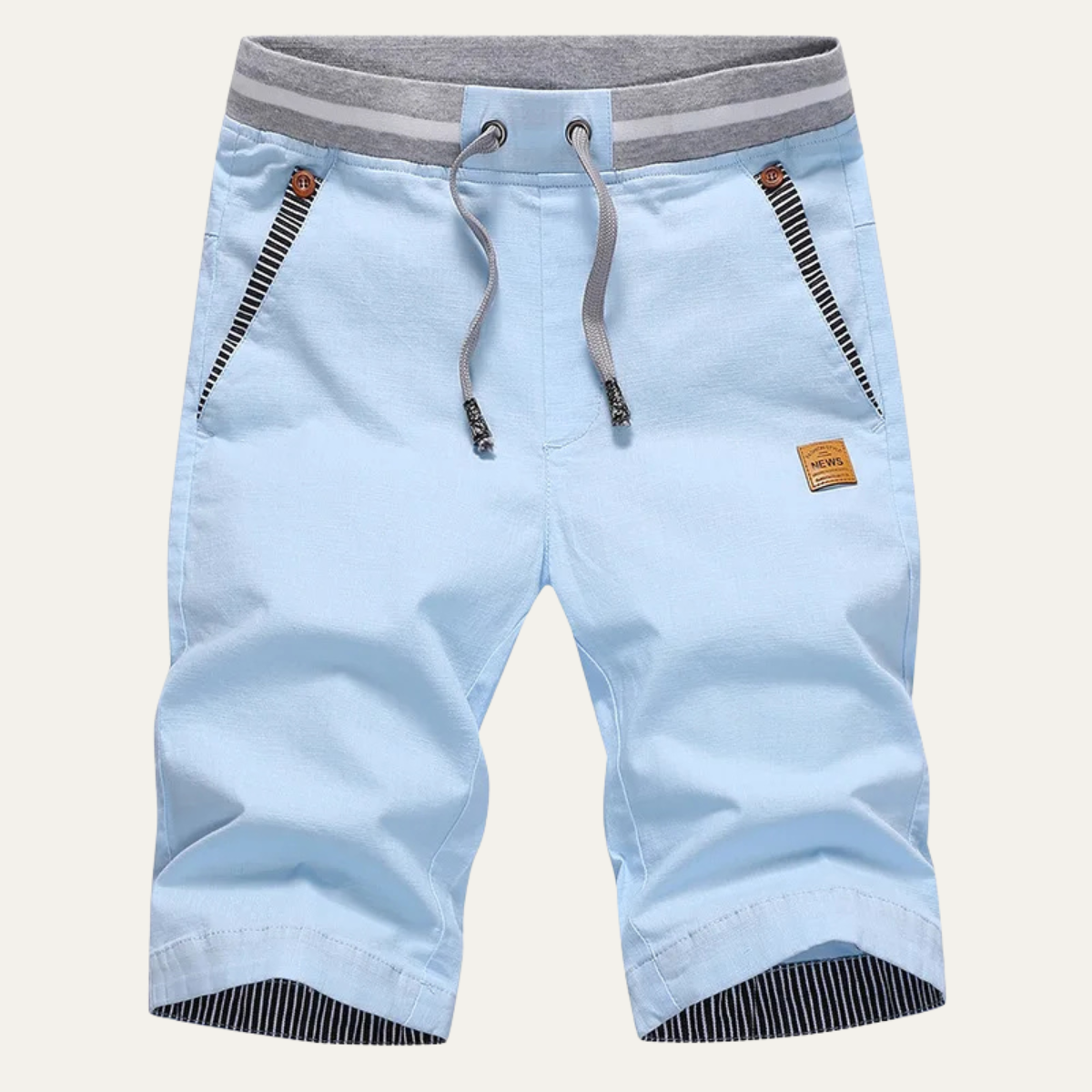 Jude | Men's Cargo Shorts Navy Drawstring Zipper Pockets