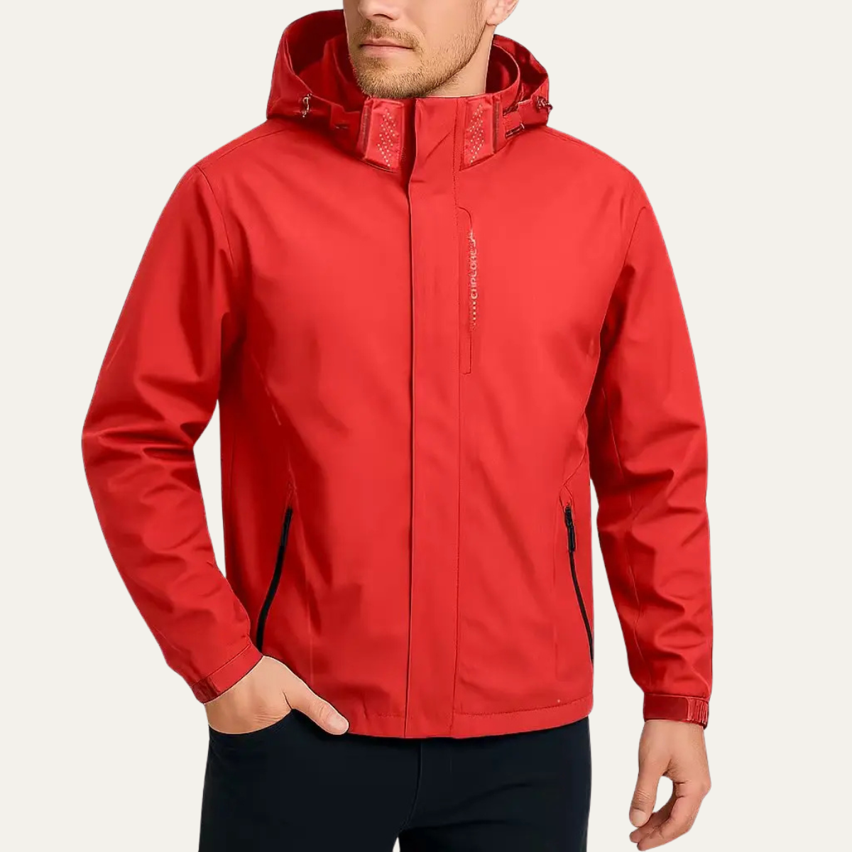 Isla | Men's Rain Jacket Black Waterproof Hooded