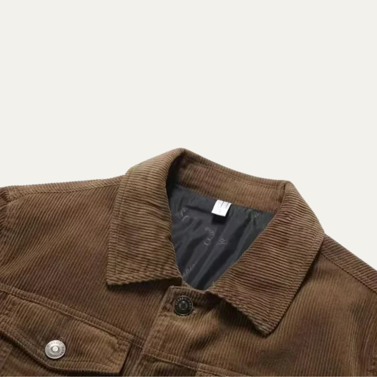 Dama Washington Ash men's vintage corduroy jacket charcoal button up - view 7