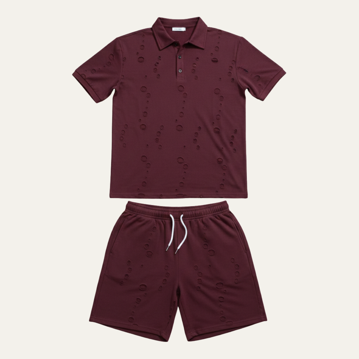 Ezra | Men's Polo Sweatsuit Navy Short Sleeve