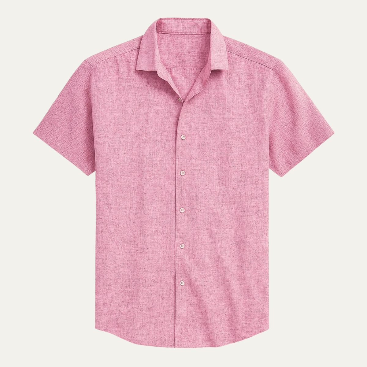 Axel | Men's Linen Shirt Gray Short Sleeve Button Up