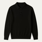 Dama Washington Sable men's knit polo sweater cream collared - view 2