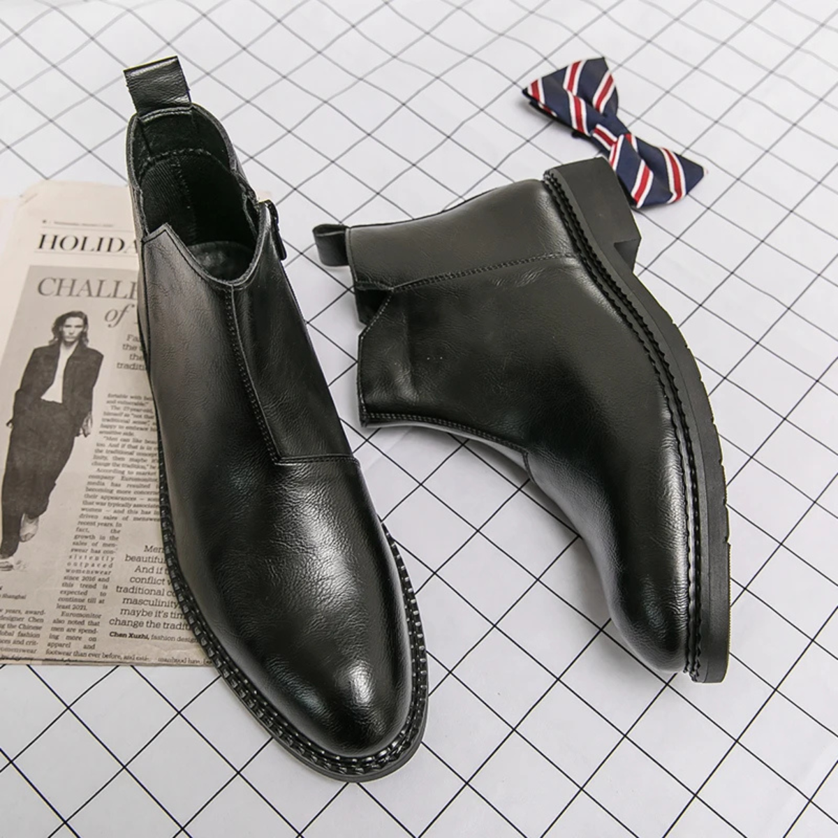 Kai | Men's Leather Chelsea Boot Black