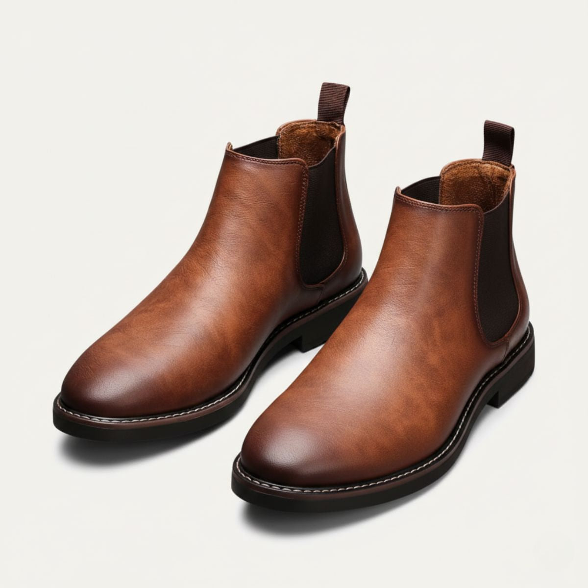 Bram | Men's Leather Chelsea Boots Brown