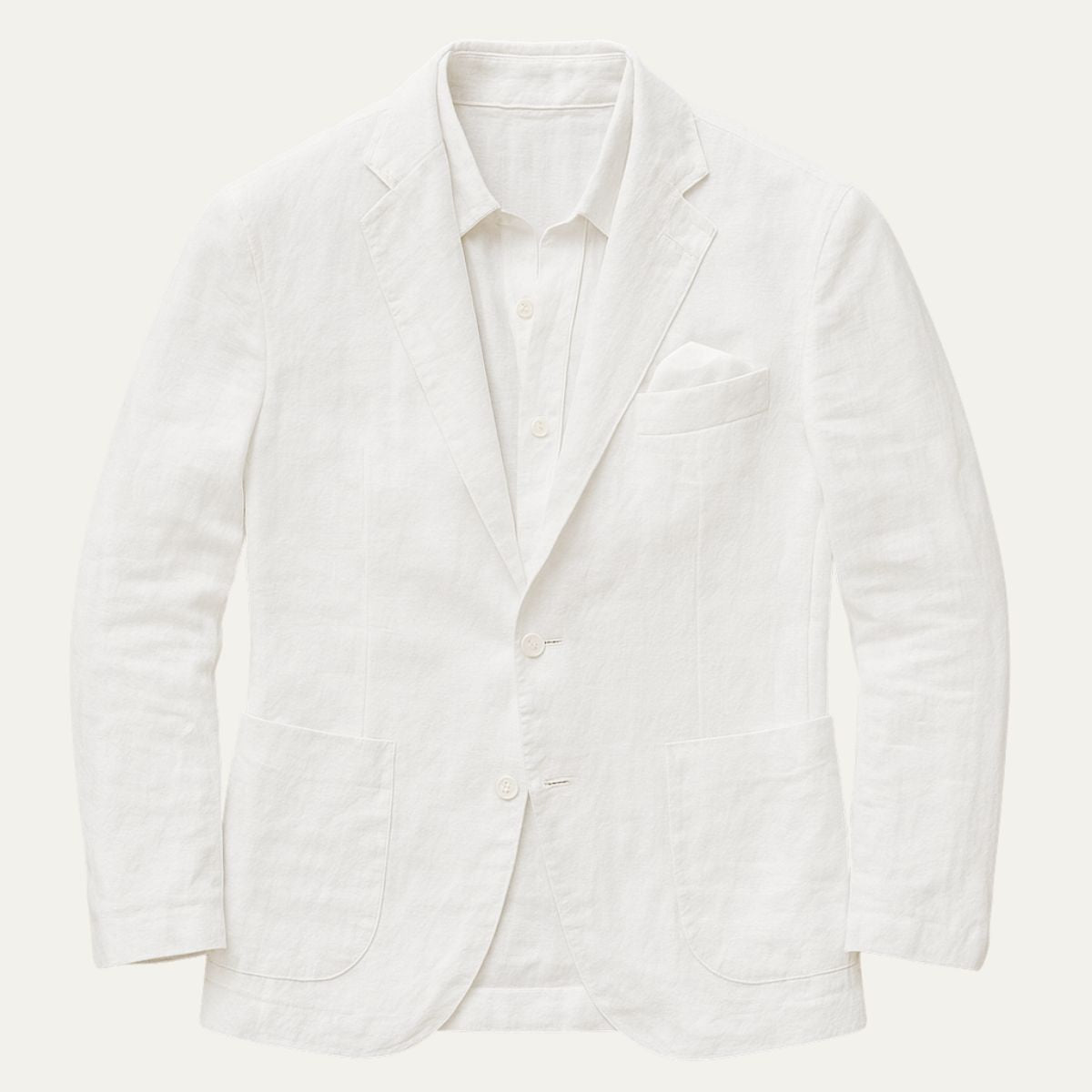 Axel | Men's Linen Blazer Cream Smart Casual Single Breasted