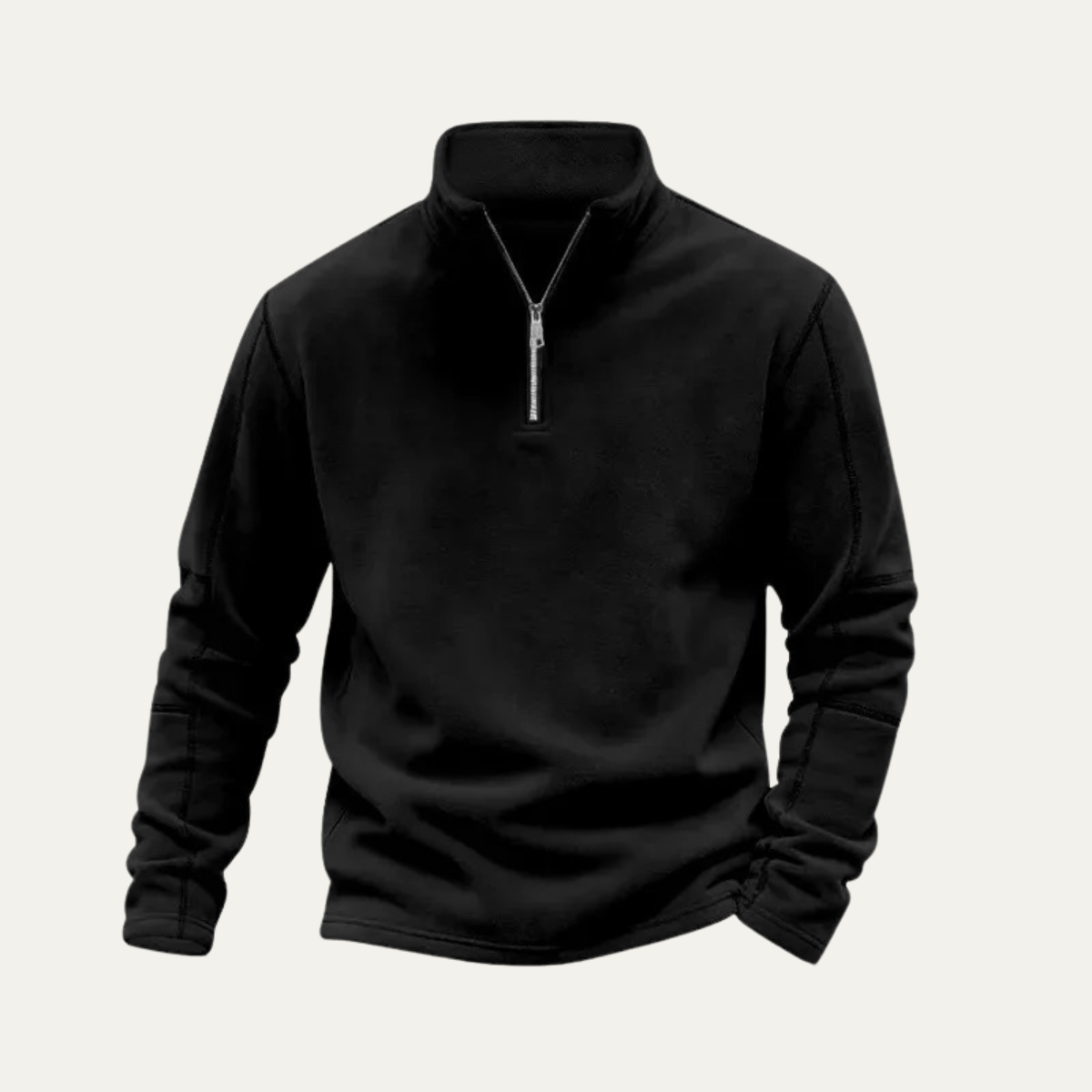 Beau | Men's Quarter Zip Sweater Light Blue