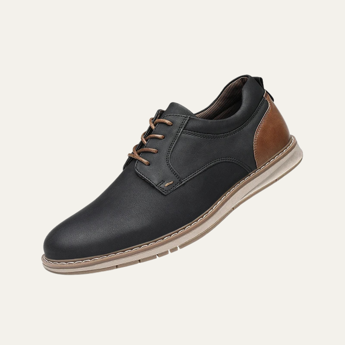 Cole | Men's Oxford Sneaker Black Brown Two Tone Lace Up