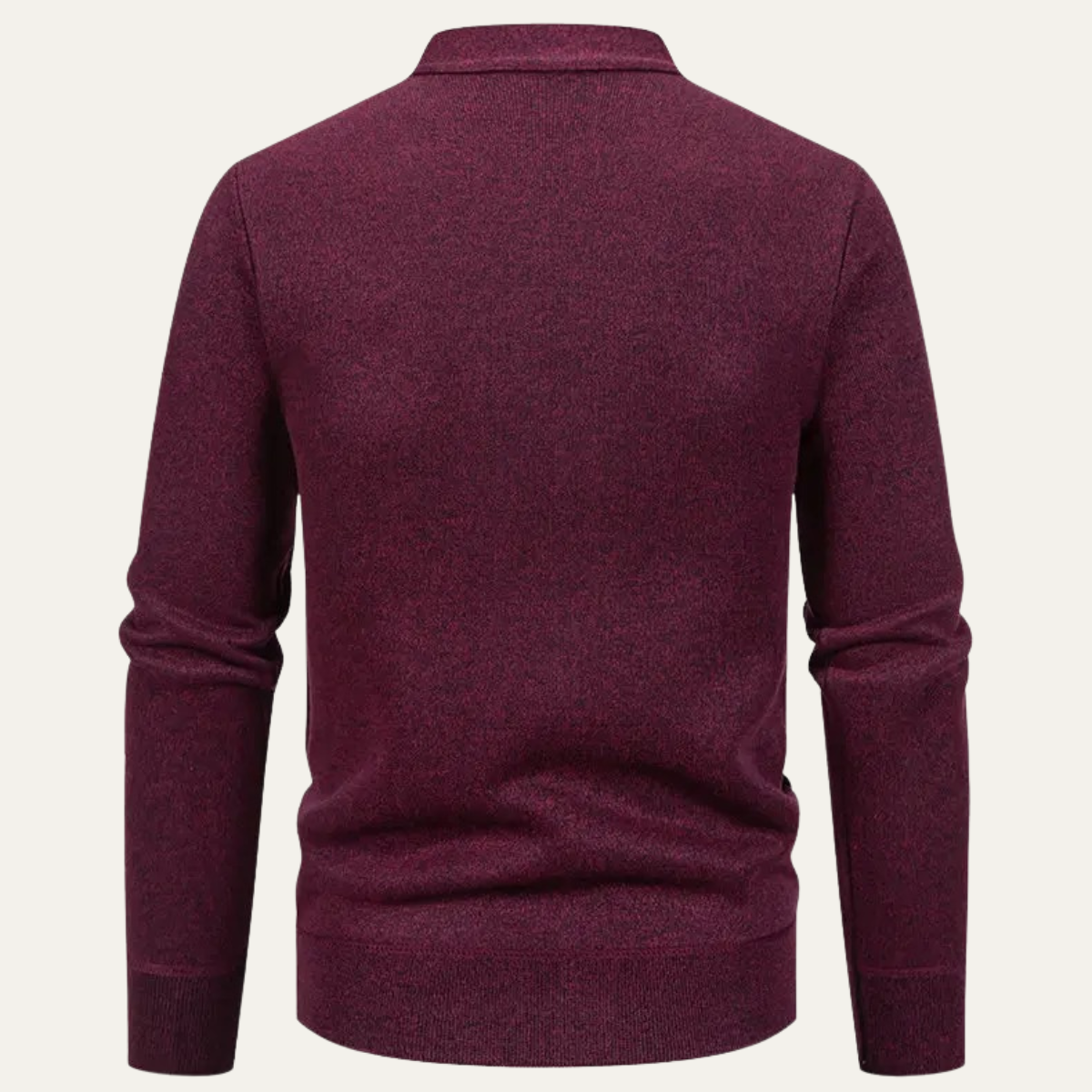 Axel | Men's Casual Cable Knit Cardigan Burgundy Button Up