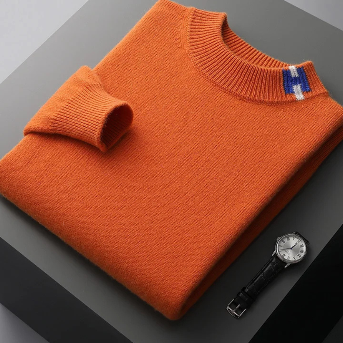 Mia | Men's Crew Neck Sweater Navy Blue Long Sleeve