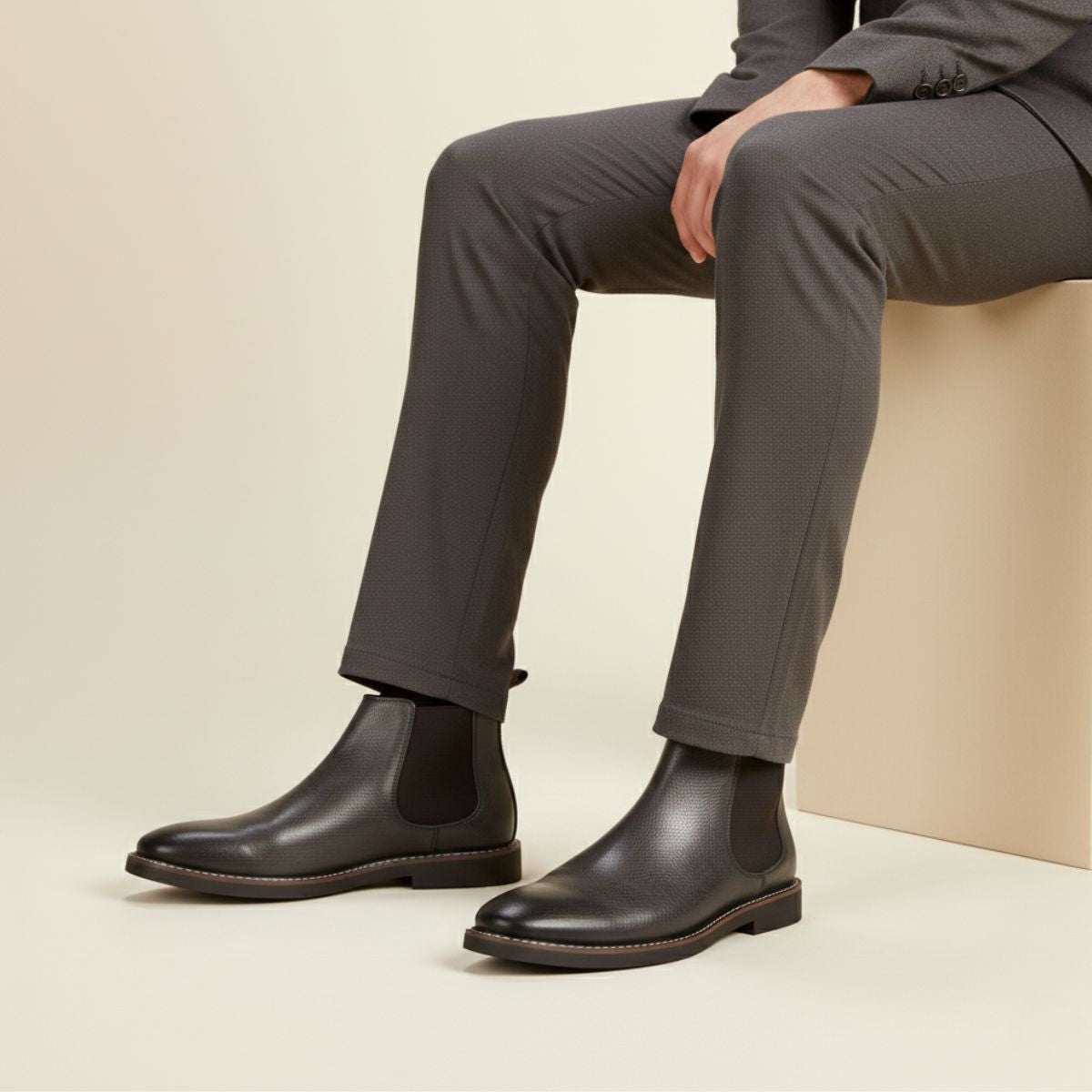Bram | Men's Leather Chelsea Boots Brown