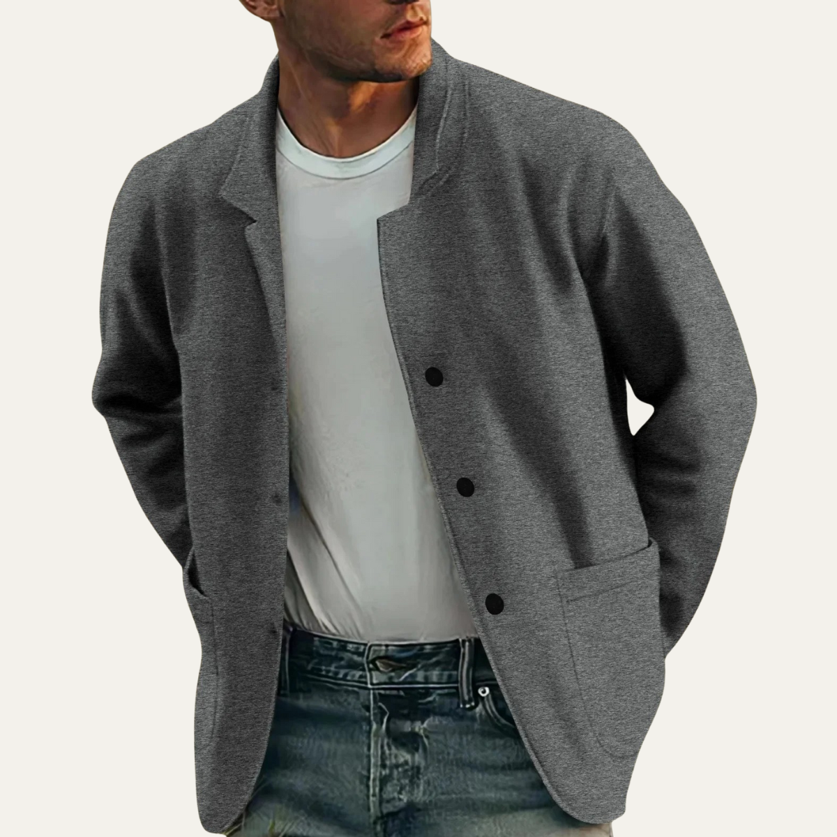 Voss | Men's Smart Casual Lightweight Blazer Black