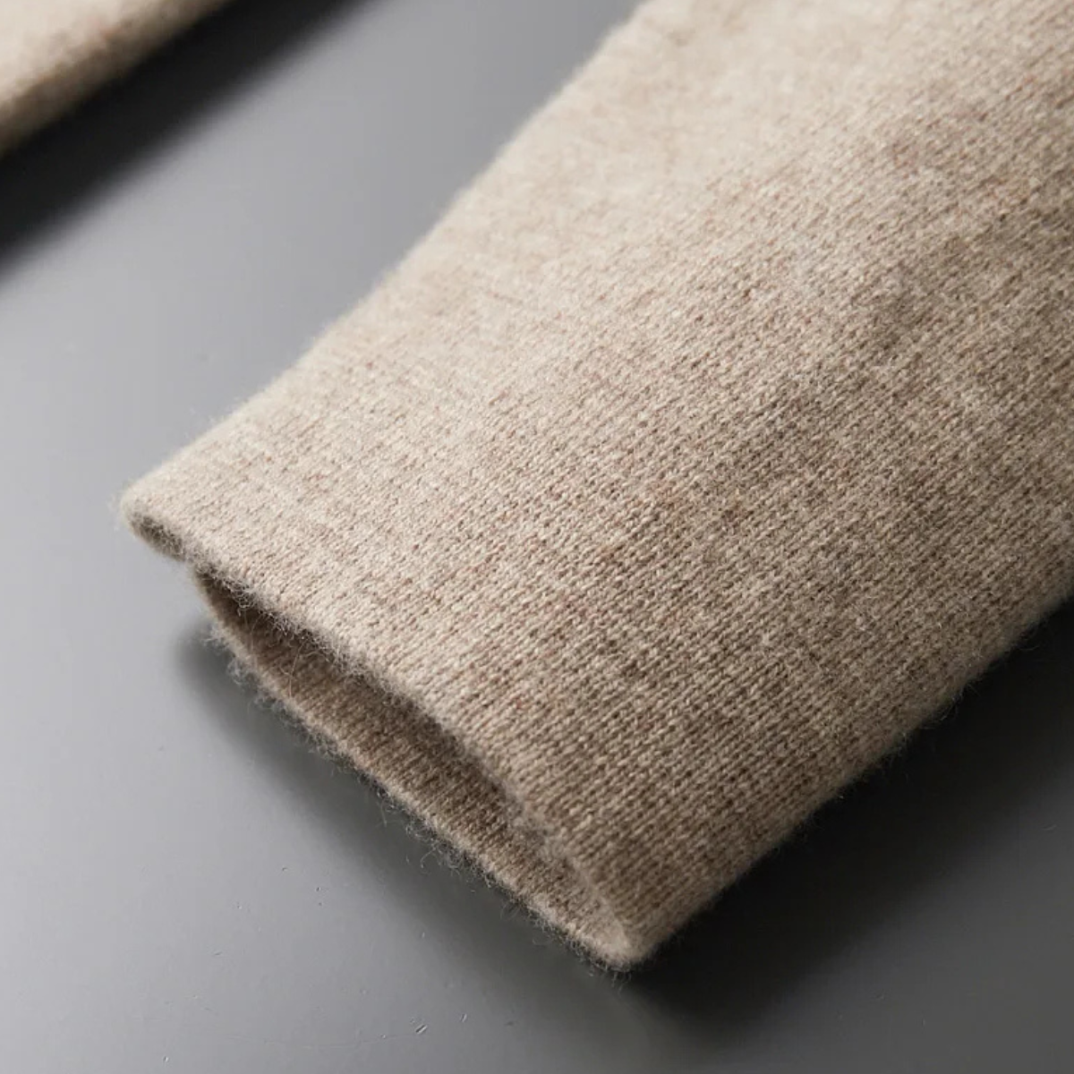 Beau | Men's Casual Wool Cardigan Cream Button Front Pockets