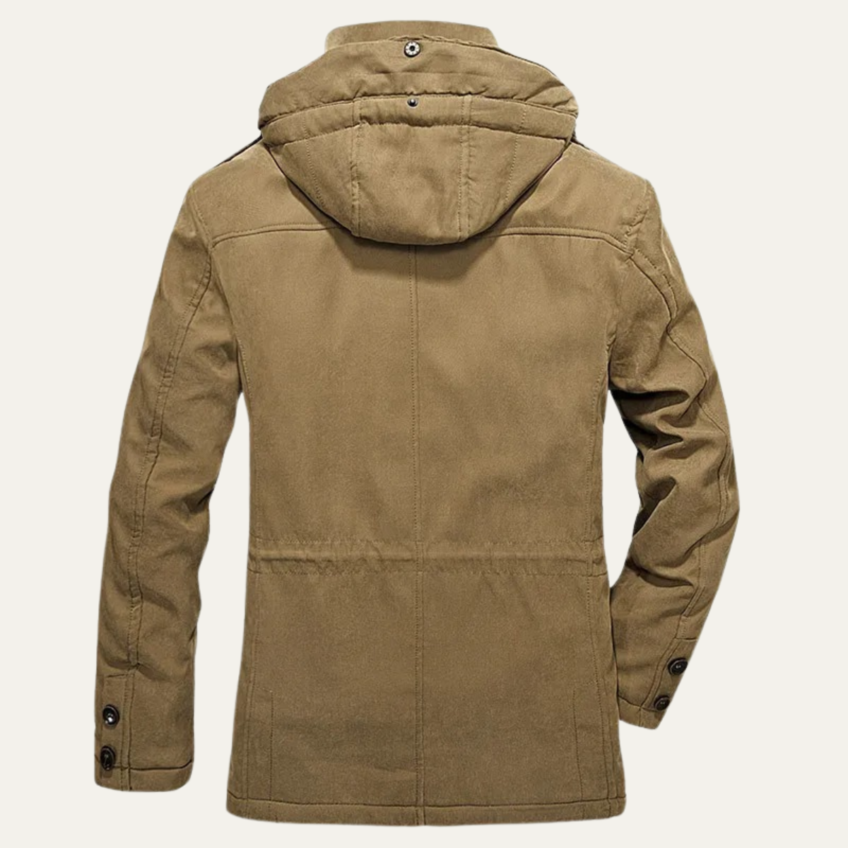 Jaxx | Men's Utility Field Jacket Khaki Hooded Insulated