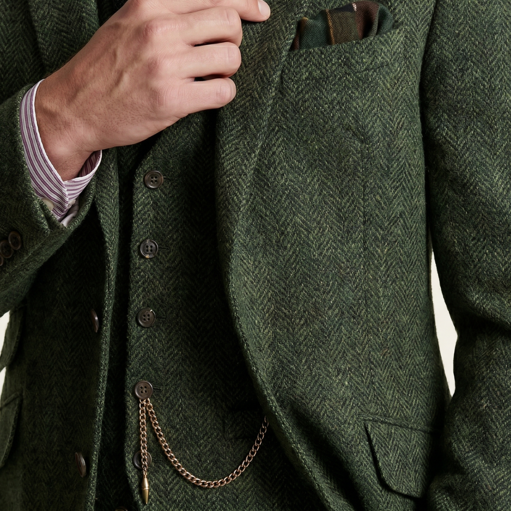 Dama Washington Axel men's three piece suit brown tweed tailored - view 4