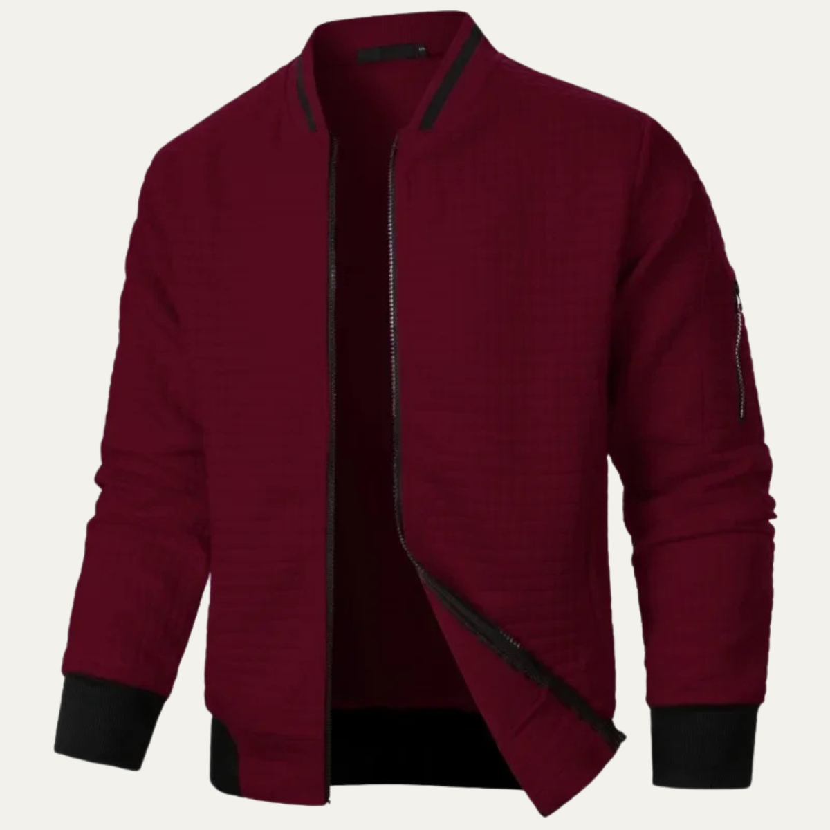 Voss | Men's Quilted Bomber Jacket Charcoal Gray Lightweight