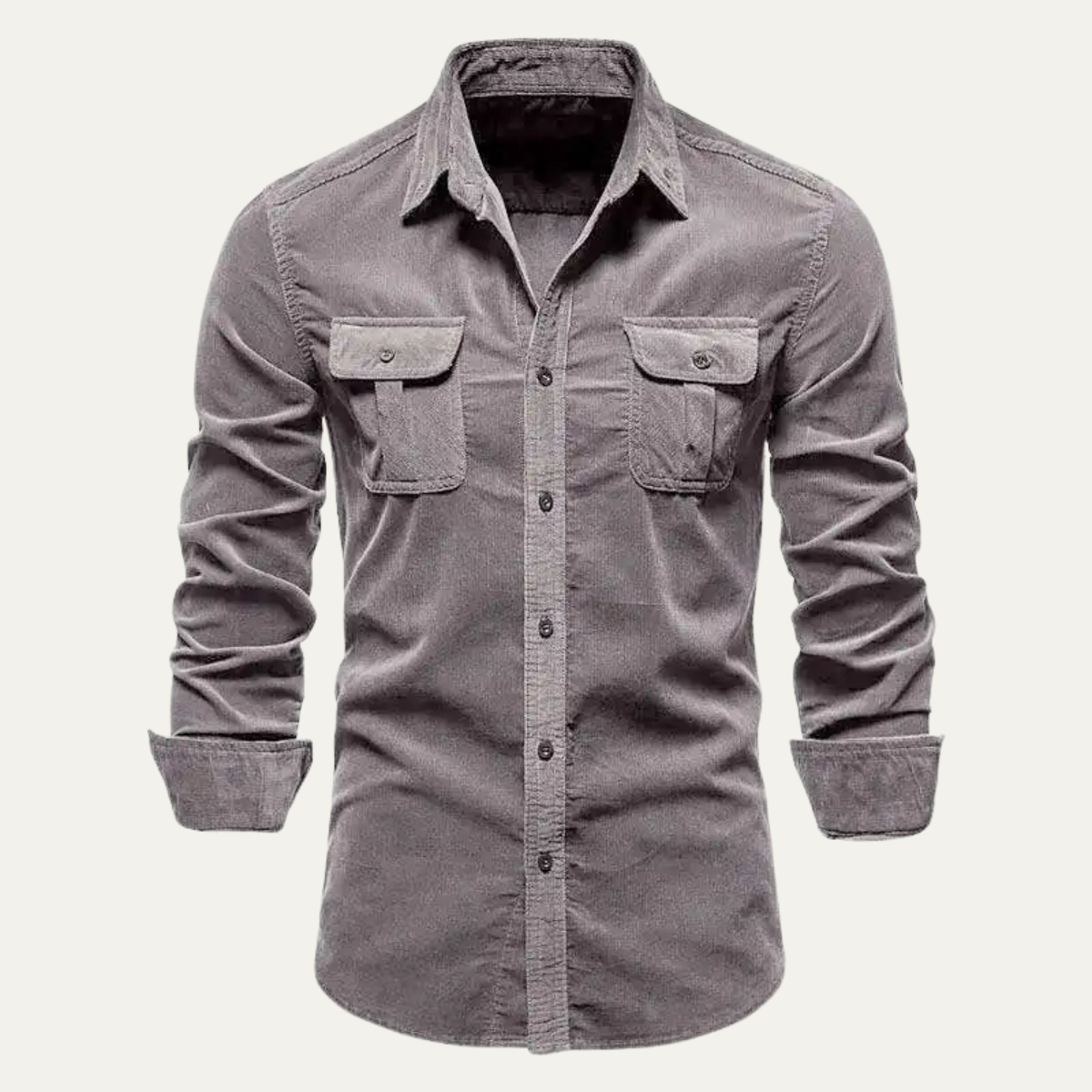 Ezra | Men's Denim Shirt Navy Long Sleeve Casual Button Up