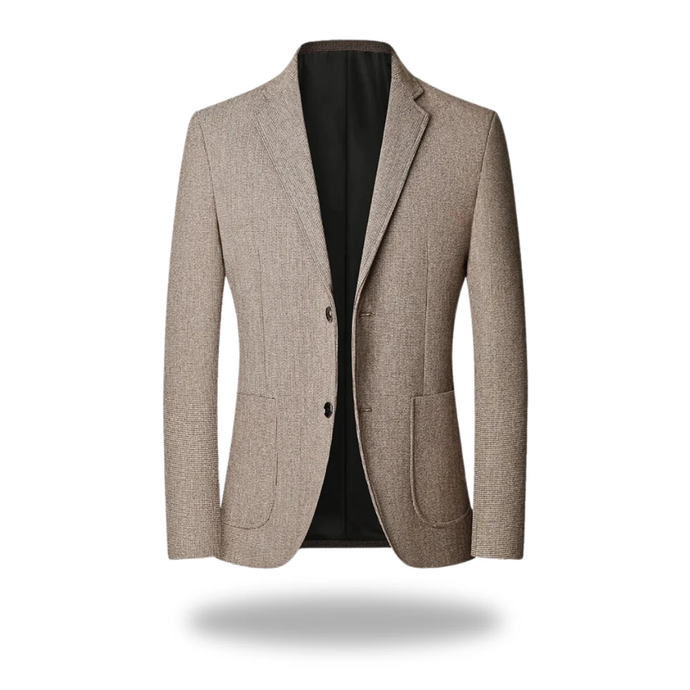 Voss | Men's Casual Blazer Brown Wool Blend