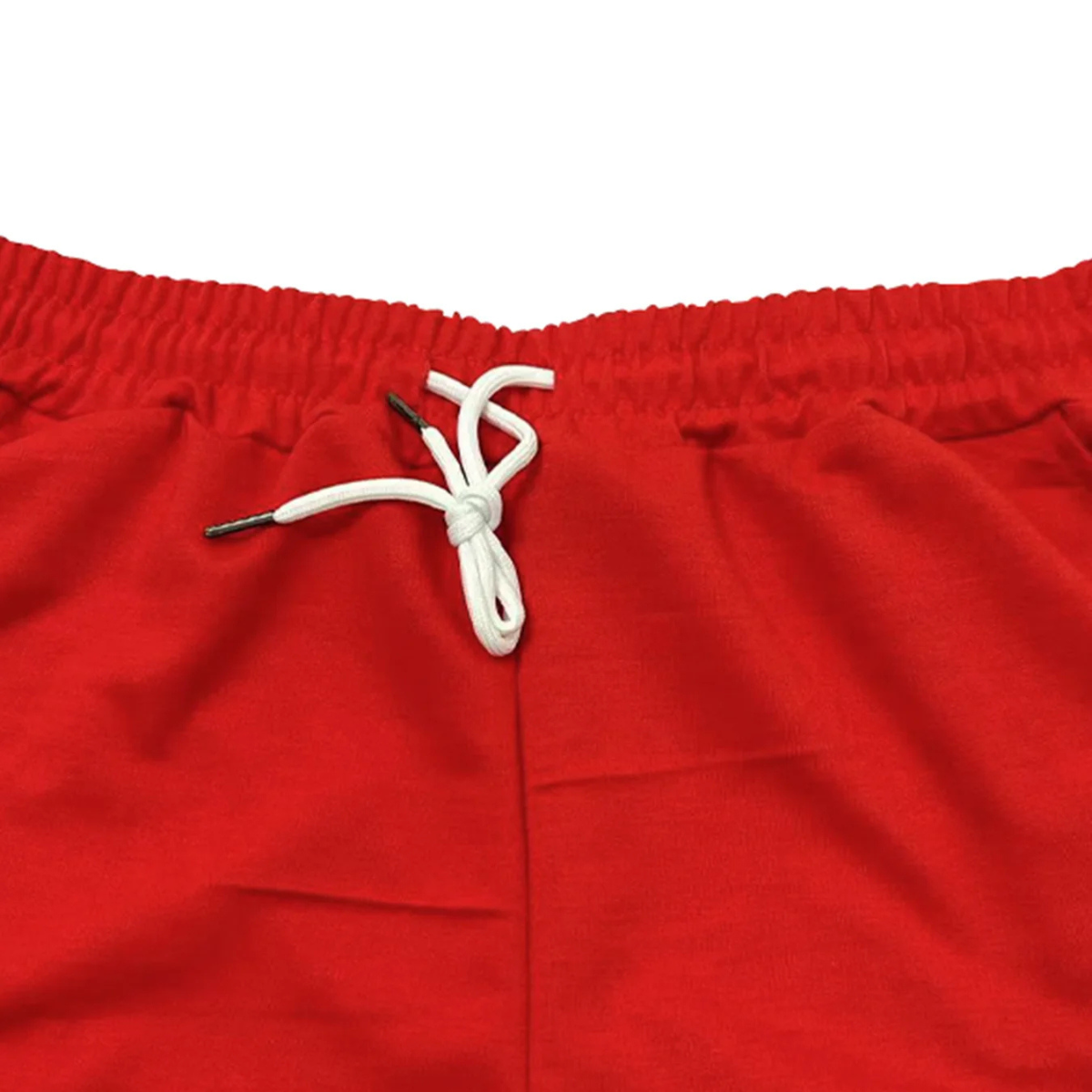 Ezra | Men's Sweatsuit Red Striped Sleeve Shorts Set