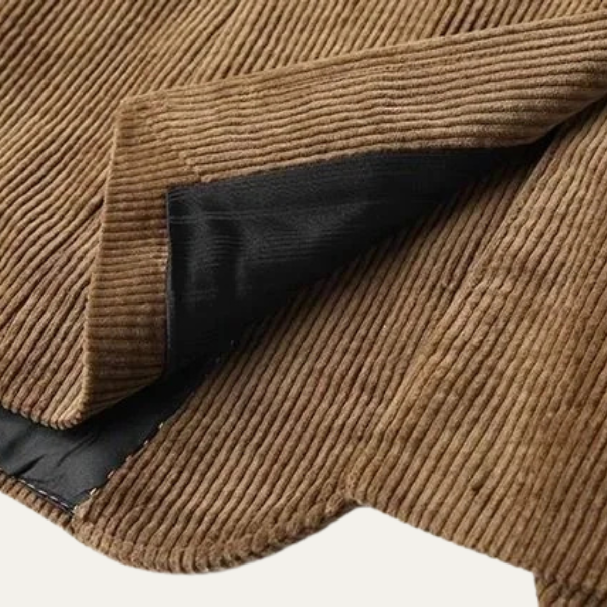 Beau | Men's Casual Corduroy Blazer Brown Single Breasted