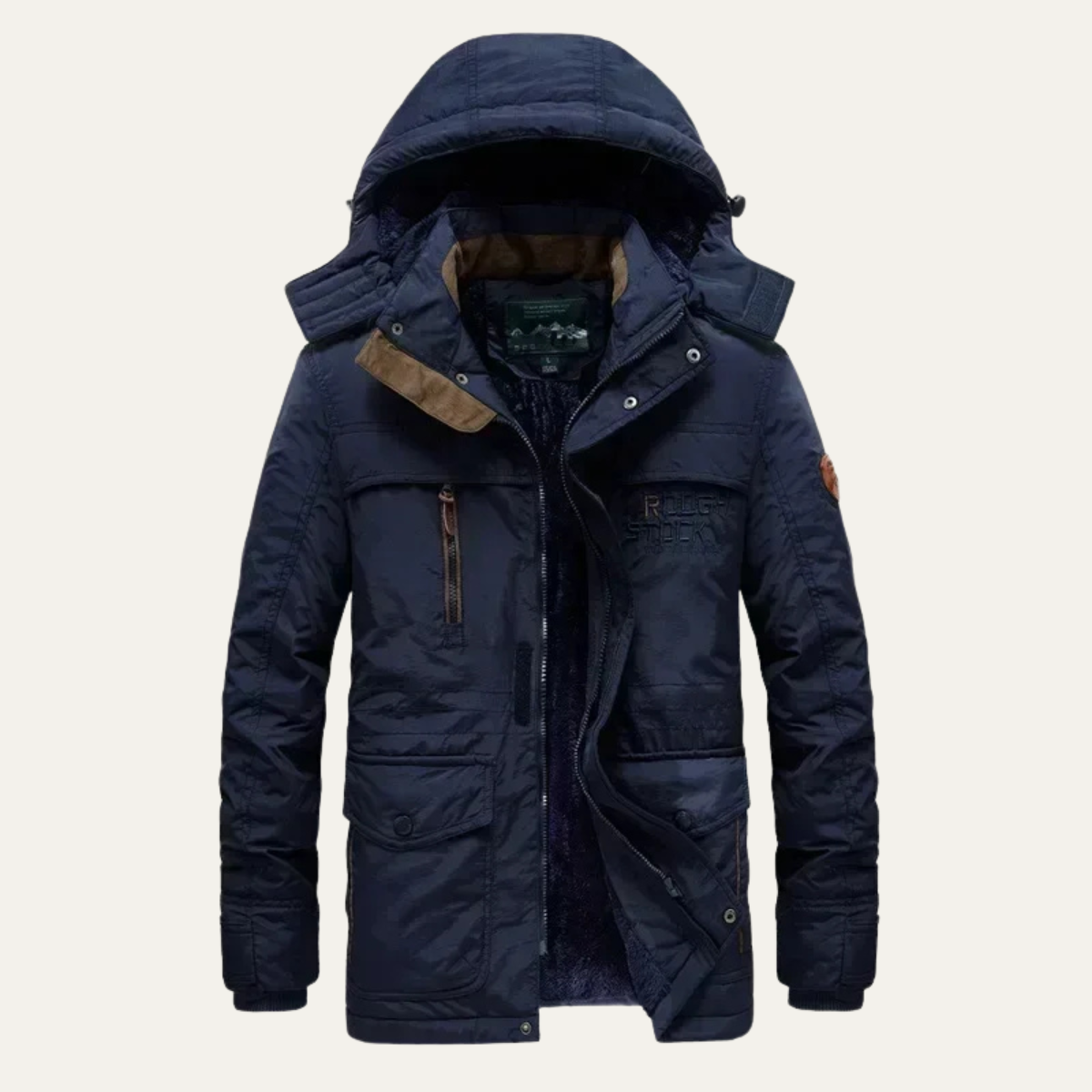 Hugo | Men's Waterproof Parka Jacket Olive Green Winter Coat