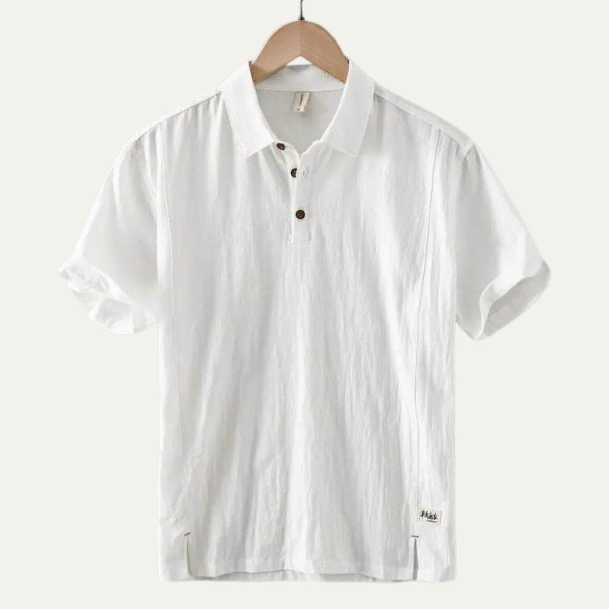 Callum | Men's Linen Polo Shirt Gray Short Sleeve