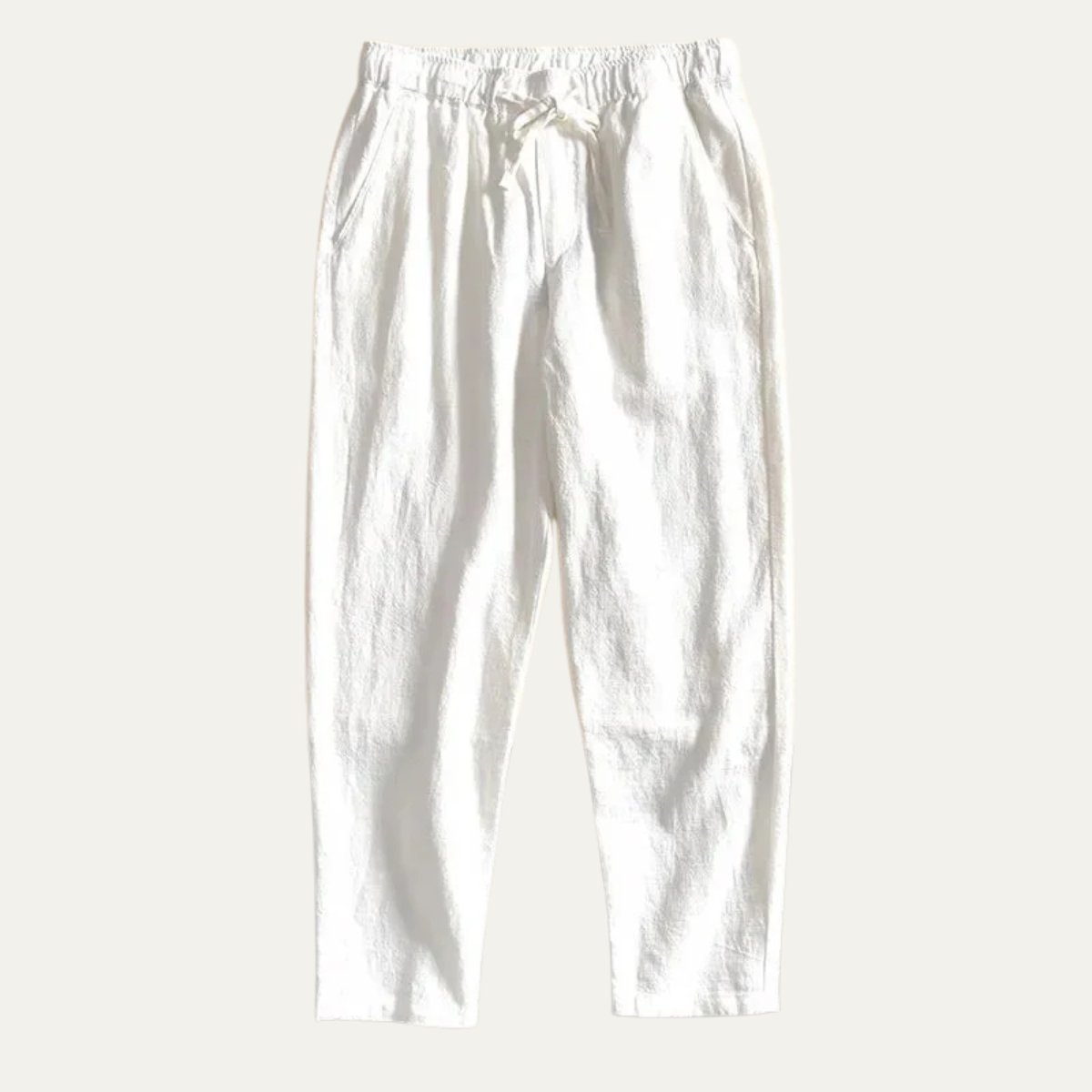 Sage | Men's Linen Pants Light Blue Elastic Waist Casual