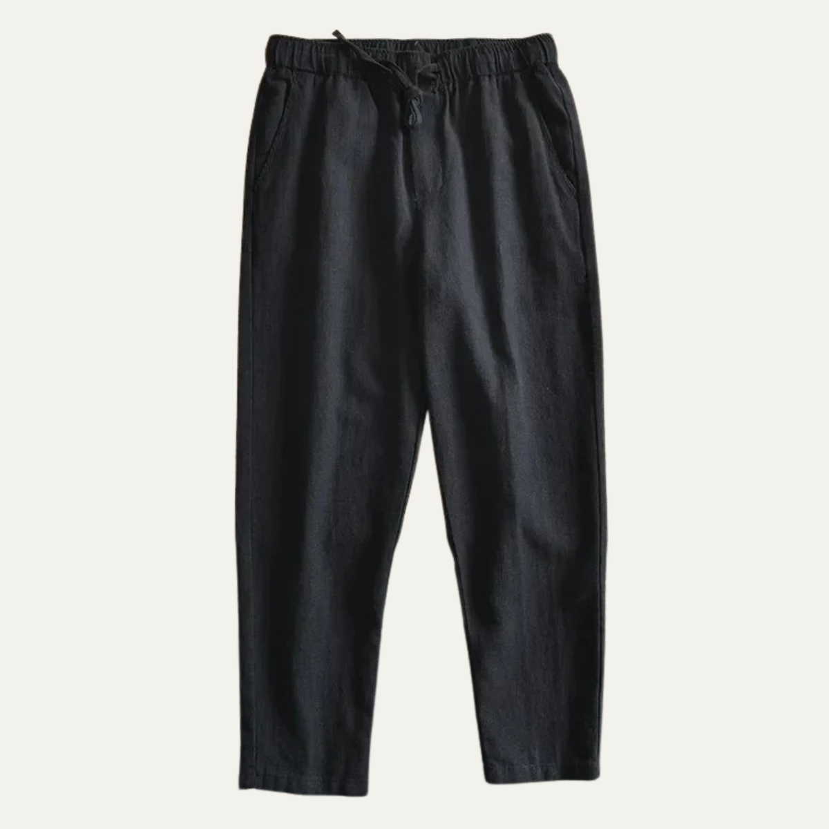 Sage | Men's Linen Pants Light Blue Elastic Waist Casual