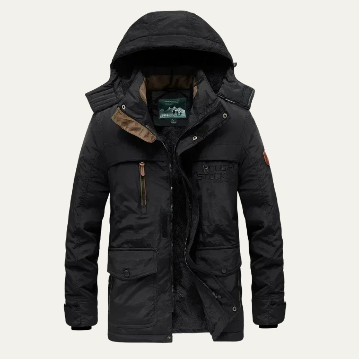 Hugo | Men's Waterproof Parka Jacket Olive Green Winter Coat