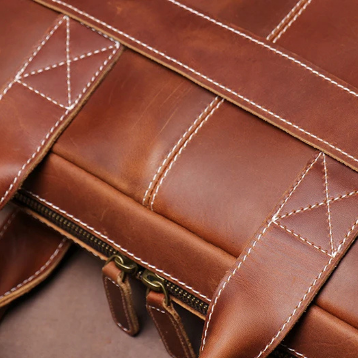 Dama Washington Cassis men's vintage leather laptop briefcase - view 7