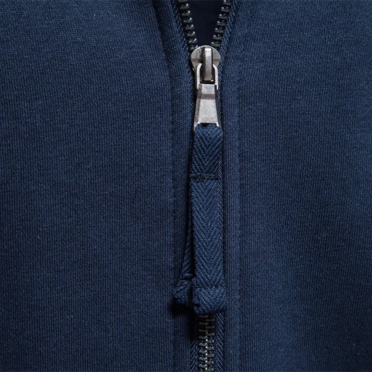 Ezra | Men's Casual Zip Up Sweatshirt Navy