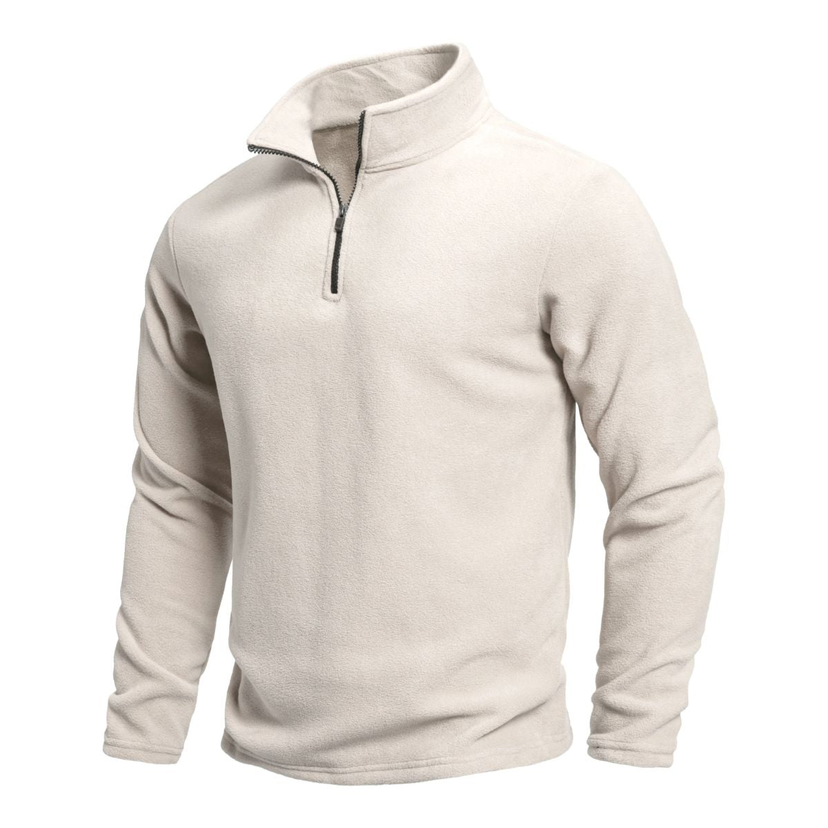 Bram | Men's Quarter Zip Sweater Green Fleece