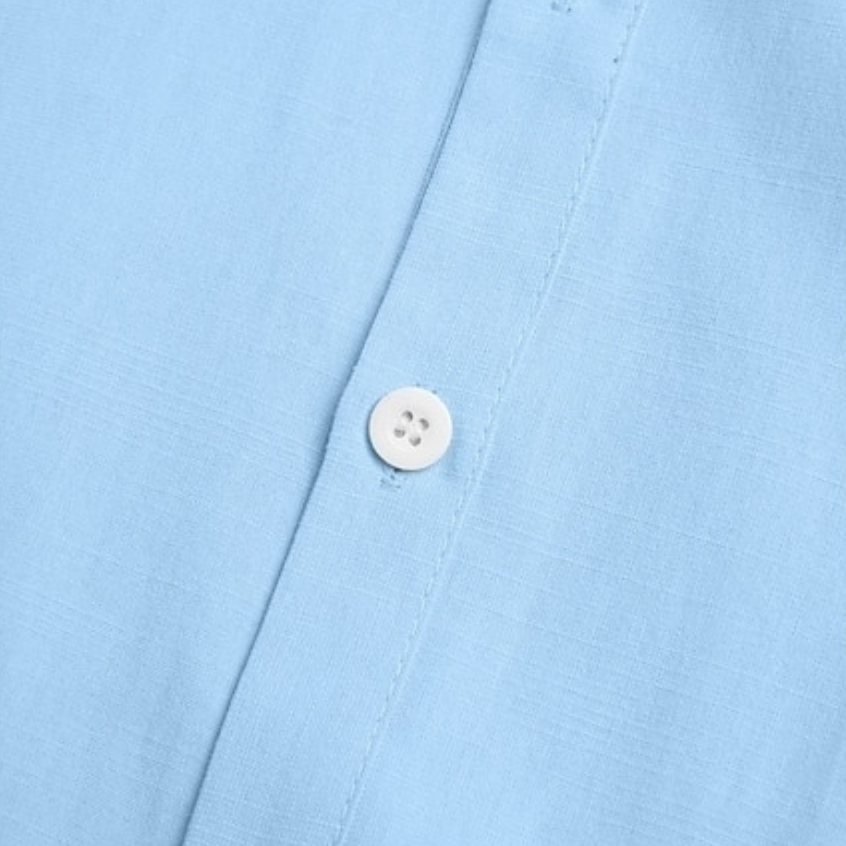 Sage | Men's Linen Shirt Light Blue Long Sleeve