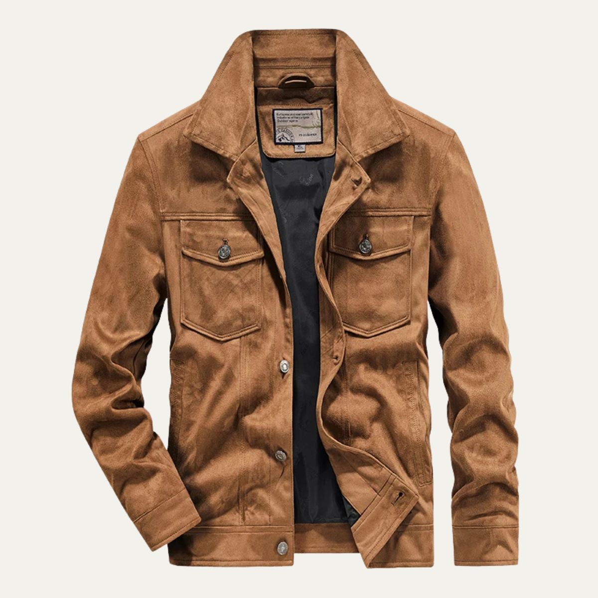 Wyatt | Men's Vintage Suede Cargo Jacket Brown