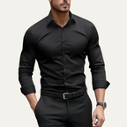 Dama Washington Jude men's fitted dress shirt white long sleeve - view 4