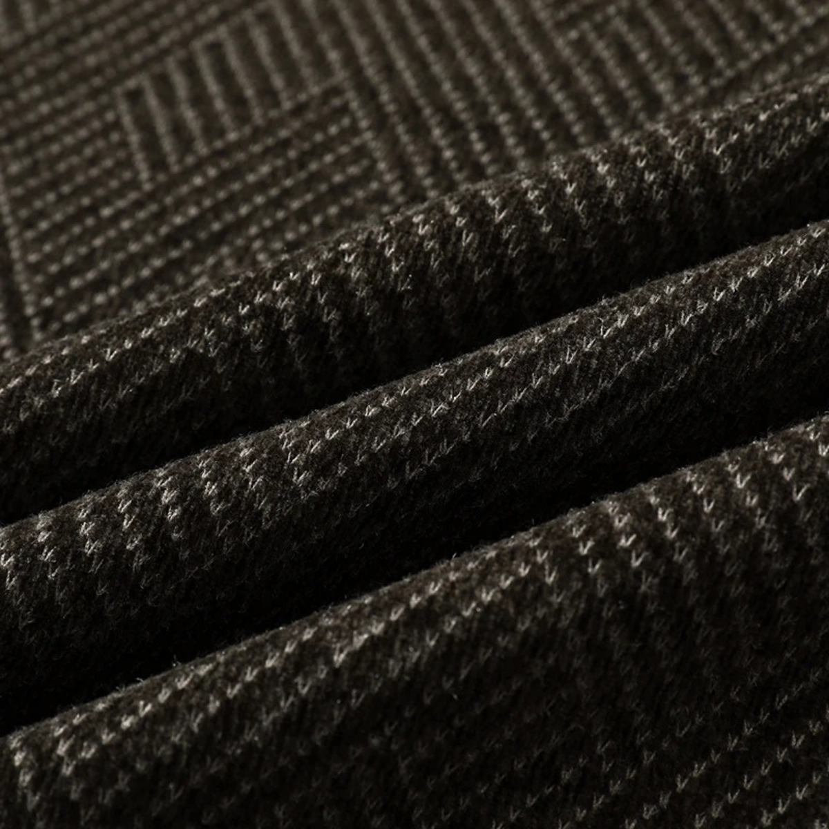 Callum | Men's Crew Neck Sweater Gray Textured Knit
