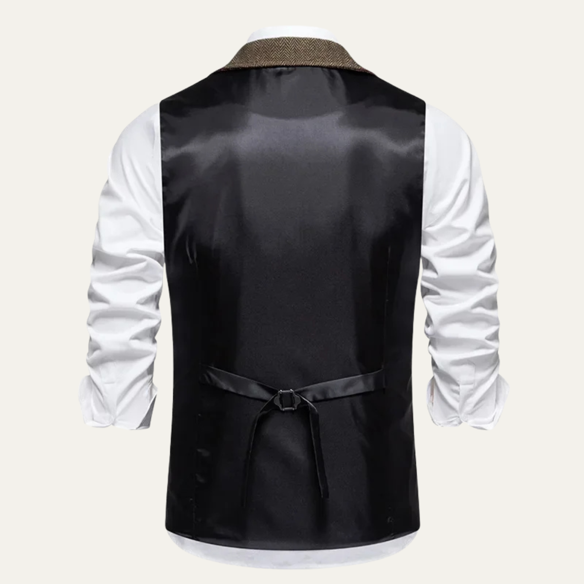 Knox | Men's Suit Vest Gray Double Breasted With Chain